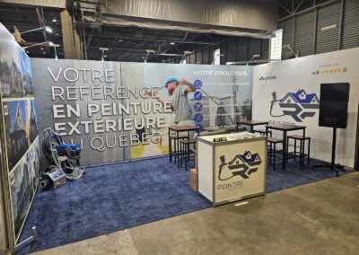 Aménagement complet d’un kiosque pour une entreprise de peinture