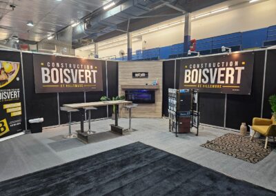 Kiosque rigide personnalisé pour Construction Boisvert